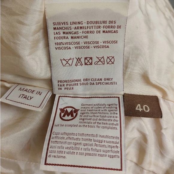 MATCHLESS Women’s Leather Moto Jacket, Camel, EU Size 40 - Picture 15 of 15